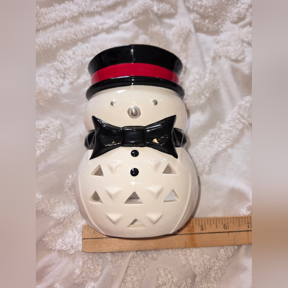 Large Jackson Frost Yankee Candle Holder Snowman 6 Inch Height - Picture 1 of 7